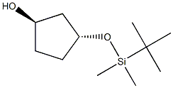 trans-3-[(tert-butyldimethylsilyl)oxy]cyclopentan-1-ol Structure
