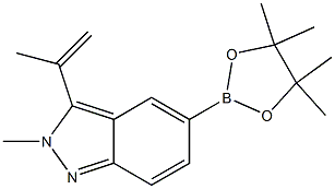 2-methyl-3-(prop-1-en-2-yl)-5-(4,4,5,5-tetramethyl-1,3,2-dioxaborolan-2-yl)-2H-indazole Structure