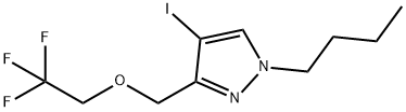 1H-Pyrazole, 1-butyl-4-iodo-3-[(2,2,2-trifluoroethoxy)methyl]- 구조식 이미지