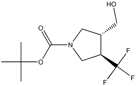 tert-butyl (3R,4R)-3-(hydroxymethyl)-4-(trifluoromethyl)pyrrolidine-1-carboxylate Structure