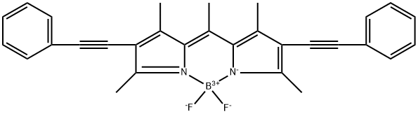 1,3,5,7,8-Pentamethyl-2,6-di(phenylethynyl)-4,4-difluoro-4-bora-3a,4a-diaza-s-indacene, 97% Structure