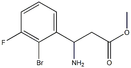 METHYL 3-AMINO-3-(2-BROMO-3-FLUOROPHENYL)PROPANOATE Structure