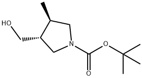 tert-butyl (3R,4R)-3-(hydroxymethyl)-4-methylpyrrolidine-1-carboxylate Structure