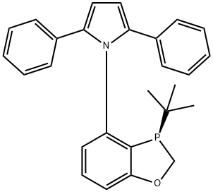 (R)-1-(3-(tert-butyl)-2,3-dihydrobenzo[d][1,3]oxaphosphol-4-yl)-2,5-diphenyl-1H-pyrrole 구조식 이미지