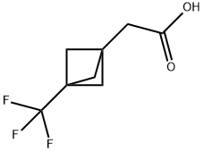 2-[3-(trifluoromethyl)bicyclo[1.1.1]pentan-1-yl]acetic acid 구조식 이미지