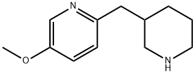Pyridine, 5-methoxy-2-(3-piperidinylmethyl)- Structure
