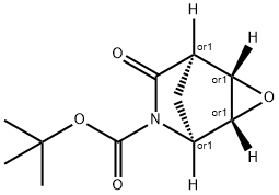 exo-tert-butyl 7-oxo-3-oxa-6-azatricyclo[3.2.1.02,4]octane-6-carboxylate Structure