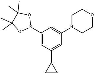 4-(3-cyclopropyl-5-(4,4,5,5-tetramethyl-1,3,2-dioxaborolan-2-yl)phenyl)morpholine Structure