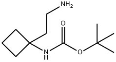 tert-butyl N-[1-(2-aminoethyl)cyclobutyl]carbamate Structure