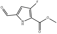 1H-Pyrrole-2-carboxylic acid, 3-fluoro-5-formyl-, methyl ester 구조식 이미지