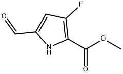 1H-Pyrrole-2-carboxylic acid, 3-fluoro-5-formyl-, methyl ester Structure