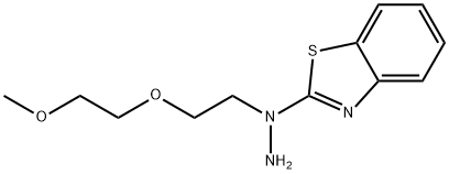 2-[1-[2-(2-methoxyethoxy)ethyl]hydrazinyl]-benzothiazole 구조식 이미지