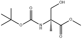 methyl 3-hydroxy-2-methyl-2-[(2-methylpropan-2-yl)oxycarbonylamino]propanoate Structure