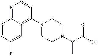 2-(4-(6-Fluoroquinolin-4-yl)piperazin-1-yl)propanoic acid Structure