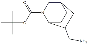 endo-6-Aminomethyl-2-aza-bicyclo[2.2.2]octane-2-carboxylic acid tert-butyl ester 구조식 이미지