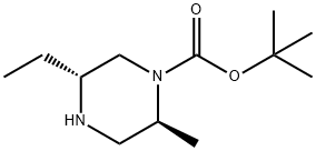 tert-butyl (2S,5R)-5-ethyl-2-methylpiperazine-1-carboxylate 구조식 이미지