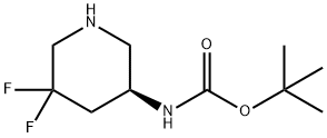 tert-butyl (S)-(5,5-difluoropiperidin-3-yl)carbamate Structure