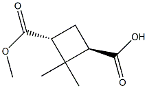 (1R,3R)-3-(methoxycarbonyl)-2,2-dimethylcyclobutane-1-carboxylic acid Structure