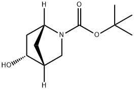 tert-butyl (1R,4R,5R)-5-hydroxy-2-azabicyclo[2.2.1]heptane-2-carboxylate 구조식 이미지