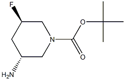 tert-butyl (3R,5R)-3-amino-5-fluoropiperidine-1-carboxylate Structure