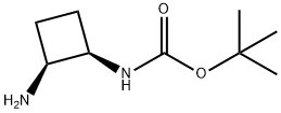 tert-butyl N-[(1R,2S)-2-aminocyclobutyl]carbamate Structure