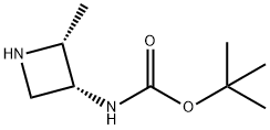tert-butyl N-[(2R,3R)-2-methylazetidin-3-yl]carbamate Structure
