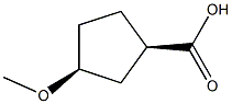 (1R,3S)-3-methoxycyclopentane-1-carboxylic acid 구조식 이미지