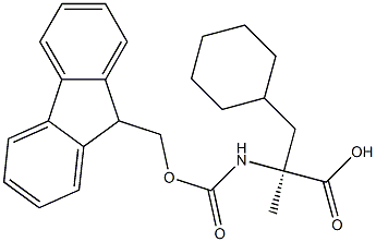 Fmoc-a-methyl-(S)-3-cyclohexylalanine Structure