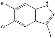 6-bromo-5-chloro-3-iodo-1H-indole Structure