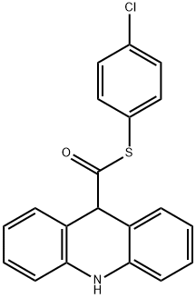 9,10-dihydro-9-acridinecarbothioic acid S-(4-chlorophenyl) ester Structure