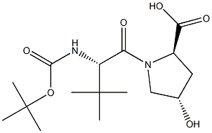 1-(Boc-L-tert-leucinyl)-(4S)-4-hydroxy-D-proline Structure