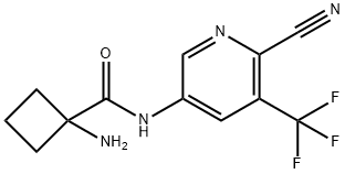 1-amino-N-[6-cyano-5-(trifluoromethyl)-3-pyridinyl]Cyclobutanecarboxamide 구조식 이미지