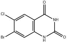 2,4(1H,3H)-Quinazolinedione, 6-chloro-7-bromo- Structure