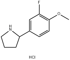 2-(3-FLUORO-4-METHOXYPHENYL)PYRROLIDINE HYDROCHLORIDE Structure