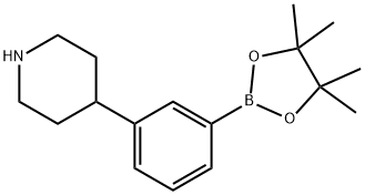 4-(3-(4,4,5,5-tetramethyl-1,3,2-dioxaborolan-2-yl)phenyl)piperidine Structure