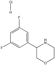 3-(3,5-DIFLUOROPHENYL)MORPHOLINE HYDROCHLORIDE Structure