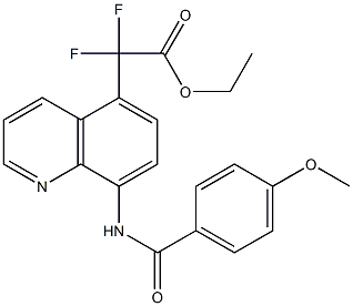 ethyl 2,2-difluoro-2-(8-(4-methoxybenzamido)quinolin-5-yl)acetate Structure