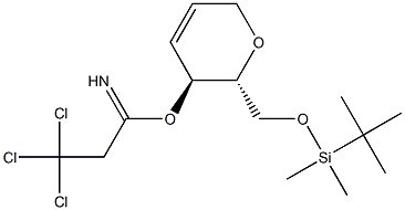 (2R,3S)-2-(((tert-butyldimethylsilyl)oxy)methyl)-3,6-dihydro-2H-pyran-3-yl 3,3,3-trichloropropanimidate 구조식 이미지