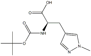 (R)-2-((tert-butoxycarbonyl)amino)-3-(1-methyl-1H-pyrazol-4-yl)propanoic acid Structure