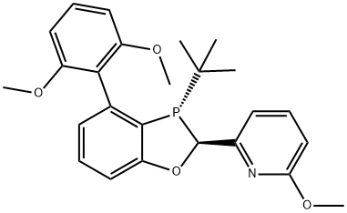 2-((2S,3S)-3-(tert-butyl)-4-(2,6-dimethoxyphenyl)-2,3-dihydrobenzo[d][1,3]oxaphosphol-2-yl)-6-methoxypyridine Structure