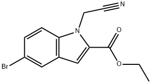 ethyl 5-bromo-1-(cyanomethyl)-1H-indole-2-carboxylate 구조식 이미지