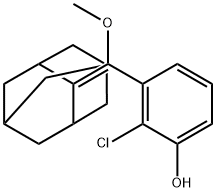 3-(((1r,3r,5R,7S)-adamantan-2-ylidene)(methoxy)methyl)-2-chlorophenol 구조식 이미지