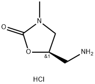 (5R)-5-(aminomethyl)-3-methyl-1,3-oxazolidin-2-one hydrochloride Structure