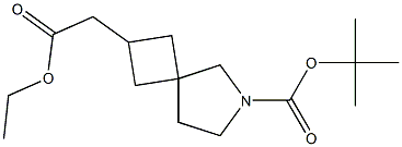 tert-butyl 2-(2-ethoxy-2-oxoethyl)-6-azaspiro[3.4]octane-6-carboxylate Structure