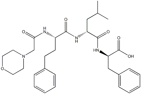 (R)-2-((R)-4-Methyl-2-((S)-2-(2-morpholinoacetamido)-4-phenylbutanamido)pentanamido)-3-phenylpropanoic acid Structure