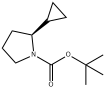 tert-butyl (S)-2-cyclopropylpyrrolidine-1-carboxylate Structure