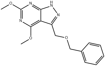 3-((Benzyloxy)methyl)-4,6-dimethoxy-1H-pyrazolo[3,4-d]pyrimidine 구조식 이미지