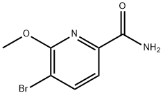 5-Bromo-6-methoxy-pyridine-2-carboxylic acid amide Structure