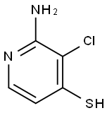 2-amino-3-chloro-4-mercaptopyridine Structure