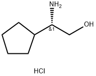 (2S)-2-AMINO-2-CYCLOPENTYLETHAN-1-OL HCL Structure